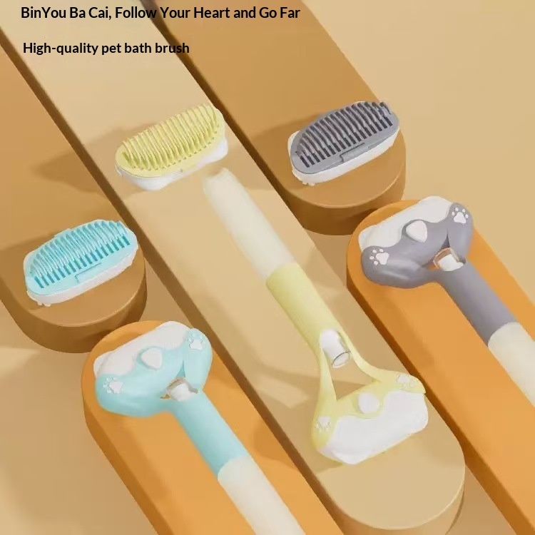 3 in 1 Pet Grooming Tool A Cleaning Brush With A Push button Design - Image 7