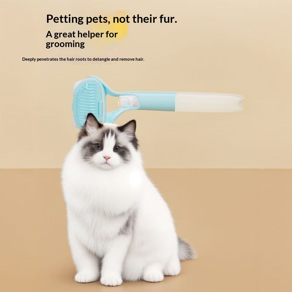 3 in 1 Pet Grooming Tool A Cleaning Brush With A Push button Design - Image 3