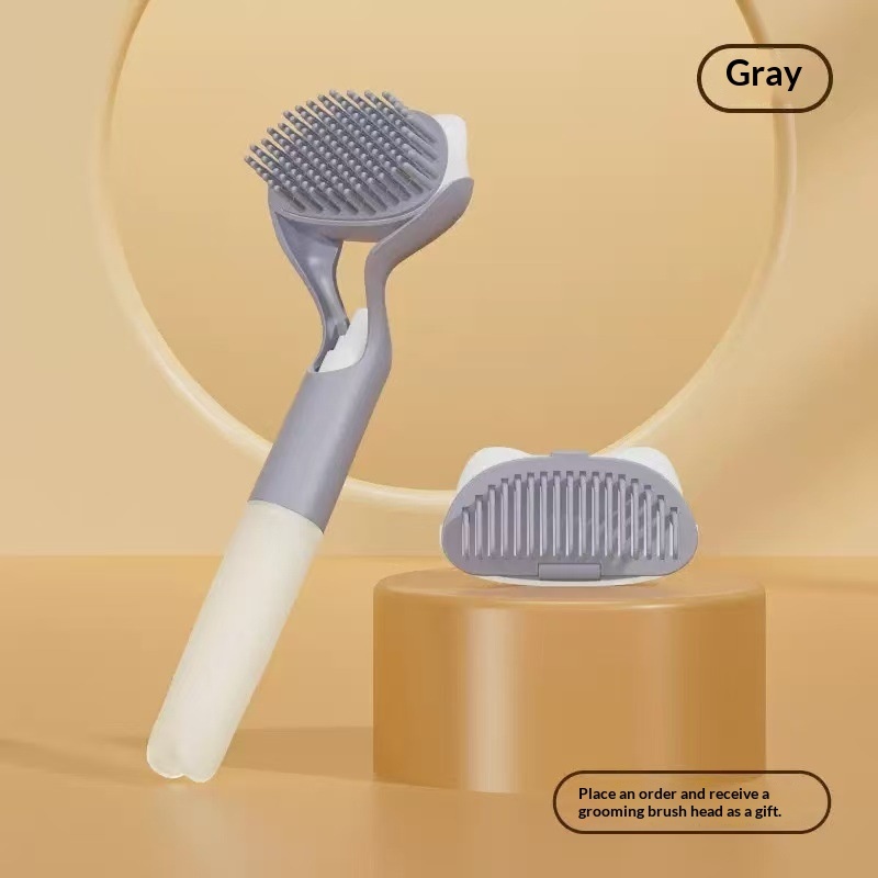 3 in 1 Pet Grooming Tool A Cleaning Brush With A Push button Design - Image 2